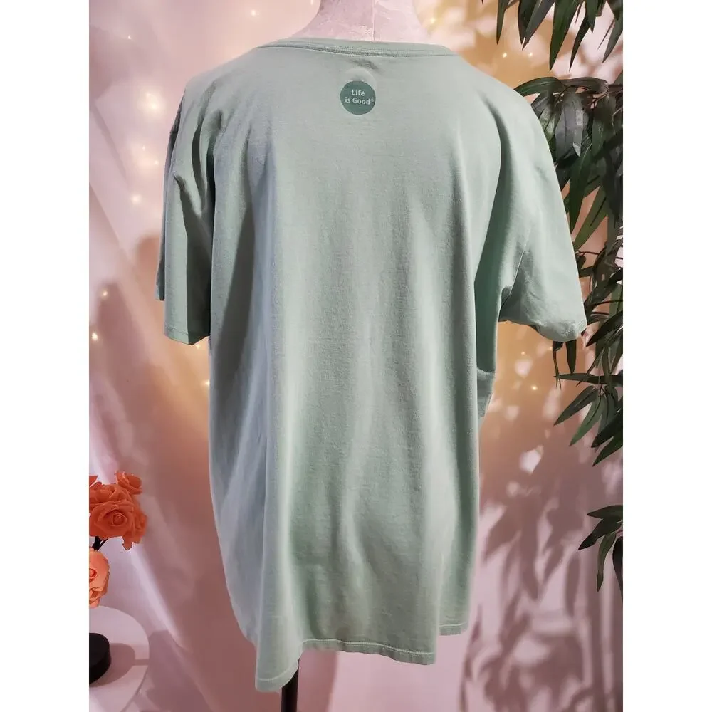 Life is Good Wine Classic Fit Crusher Tee Womens Plus XXL V-Neck Short Sleeve - Picture 4 of 8